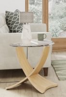 Jual Siena Lamp Table In Oak & Glass