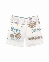 Country Club Pack of 3 Oops a Daisy Design Tea Towels