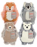 Country Club Hot Water Bottle with Novelty Cover - Assorted Furry Friends