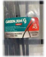 Green Jem Black Quick Release Cable Ties -710mm x 8mm