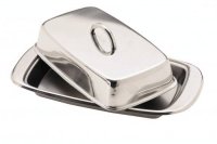 KitchenCraft Stainless Steel Butter Dish and Cover