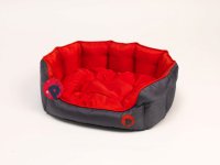 Petface Oxford Water Resistant Red Oval Bed - Extra Large