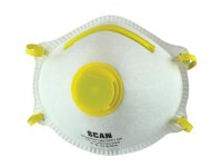 Scan Moulded Disposable Mask Valved FFP1 Protection (Pack 3)