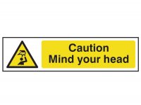 Scan PVC Sign 200 x 50mm - Caution Mind Your Head