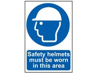 Scan PVC Sign 200 x 300mm - Safety Helmets Must Be Worn in This Area