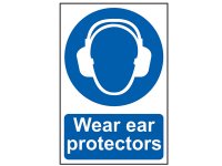 Scan PVC Sign 200 x 300mm - Wear Ear Protectors
