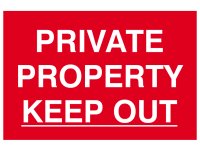 Scan PVC Sign 300 x 200mm - Private Property Keep Out