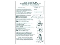 Scan PVC Sign 400 x 600mm - How To Treat An Electric Shock Casualty