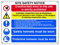 Scan FMX Sign 800 x 600mm - Composite Site Safety Notice