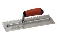 Marshalltown M702SD Notched Trowel Square 1/4in DuraSoft® Handle 11 x 4.1/2in