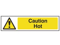 Scan PVC Sign 200 x 50mm - Caution Hot