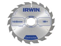 Irwin Construction Circular Saw Blade 165 x 30mm x 18T ATB