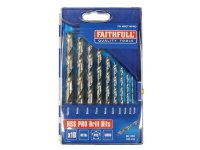 Faithfull Professional HSS Jobber Drill Bit Set 10 Piece (1 - 10mm)