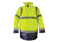 Scan Hi-Vis Yellow/Black Motorway Jacket - Various Sizes