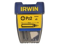 Irwin Screwdriver Bits Pozi PZ2 50mm (Pack 5)