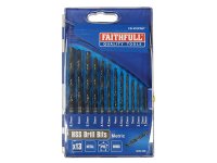 Faithfull HSS Jobber Drill Bit Set 13 Piece (1.5-6.5mm)
