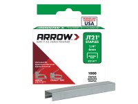 Arrow JT21 T27 Staples 6mm (1/4in) (Box of 1000)