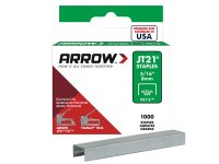 Arrow JT21 T27 Staples 8mm (5/16in) (Box of 5000)