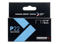 Arrow P22 Staples 8mm (5/16in) (Box of 5050)