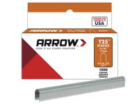 Arrow T25 Staples 11mm (7/16in) (Box of 1000)