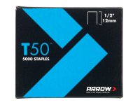 Arrow T50 Staples 12mm (1/2in) (Pack of 5000 - 4 x 1250)