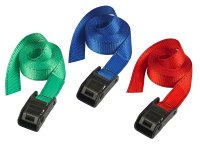 Master Lock Lashing Strap with Metal Buckle Coloured 2.5m 150kg (Pack of 2)