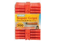 Plasplugs RP 187 Solid Wall Super Grips Fixings Red (Pack of 300)