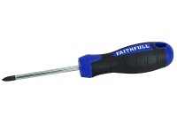 Faithfull Soft Grip Screwdriver Pozidriv Tip PZ2 x 100mm