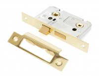 Electro Brassed 2½" Bathroom Mortice Lock