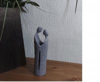 COUPLE CONTEMPORARY STYLE Elur Iron Figurine 16cm Grey Shimmer