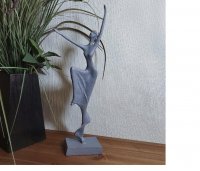 ALICIA DANCER Elur Iron Figurine 40cm Grey Shimmer