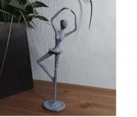 BALLET PAIR Elur Iron Figurine 21cm Grey Shimmer