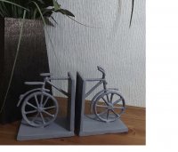 BICYCLE Elur Iron Book Ends 13cm Grey Shimmer