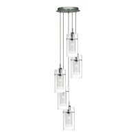 Searchlight Duo I Ss Double Gls 5 Light Pendant