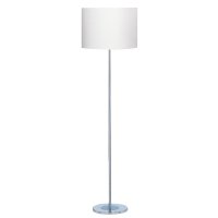 Searchlight Carter Floor Lamp Chrome Round Base Ivory Drum Shade