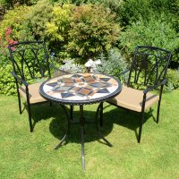 DARWIN 76cm Table with 2 ASCOT Chairs Set