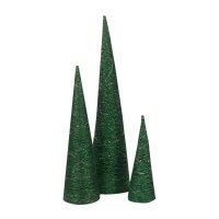 Three Kings GlitterTrees (Set of 3) - Green