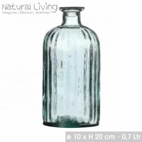 Natural Living Sahara Column Vase Recycled Glass - 0.7L