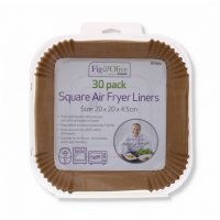 Fig & Olive Square Air Fryer Liners 20 x 20 x 4.5cm (Pack of 30)