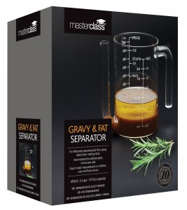 m c glass gravy/fat separator 500ml