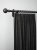 Rothley 25mm x 1829mm Curtain Pole with Solid Orb Finials, Brackets & Curtain Rings - Matt Black