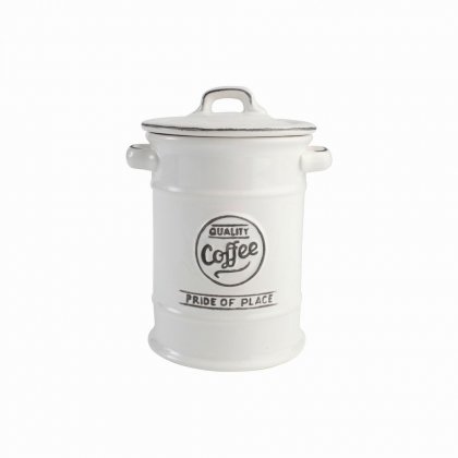 T & G Pride of Place Coffee Jar - White