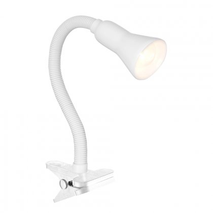 Searchlight Desk Partners White Flex Clip Task Lamp