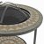 Summer Terrace Brava Fire Pit Tall with Set of 2 Milan Chairs