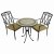 HENLEY 71cm Table with 2 ASCOT Chairs Set