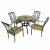 HASLEMERE 91cm Table with 4 ASCOT Chairs Set