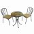 ONDARA 60cm Table with 2 MILAN Chairs Set