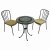 VILLENA 60cm Table with 2 MILAN Chairs Set