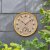 Outside In Hand-Painted Resin 12in Beez Wall Clock and Thermometer