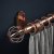 Rothley 25mm x 1219mm Curtain Pole with Cage Orb Finials, Brackets & Curtain Rings - Antique Copper
